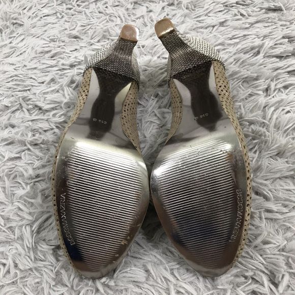 BCBGMaxAzria Brenna Round Toes Heels Animal snake embossed Shoes Size 9.5 - Picture 7 of 8